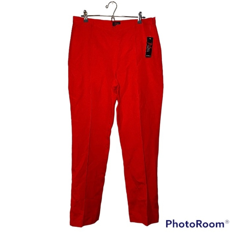JM Studio by John Meyer Red Linen Blend Pants